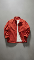 Brick red urban synthetic-blend jacket